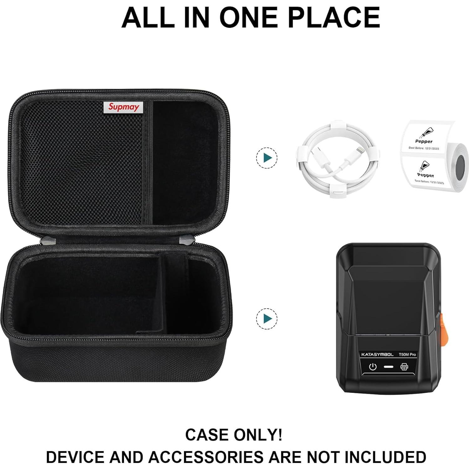 Funda Dura para Máquina de Etiquetas SUPVAN T50M Pro - Negro