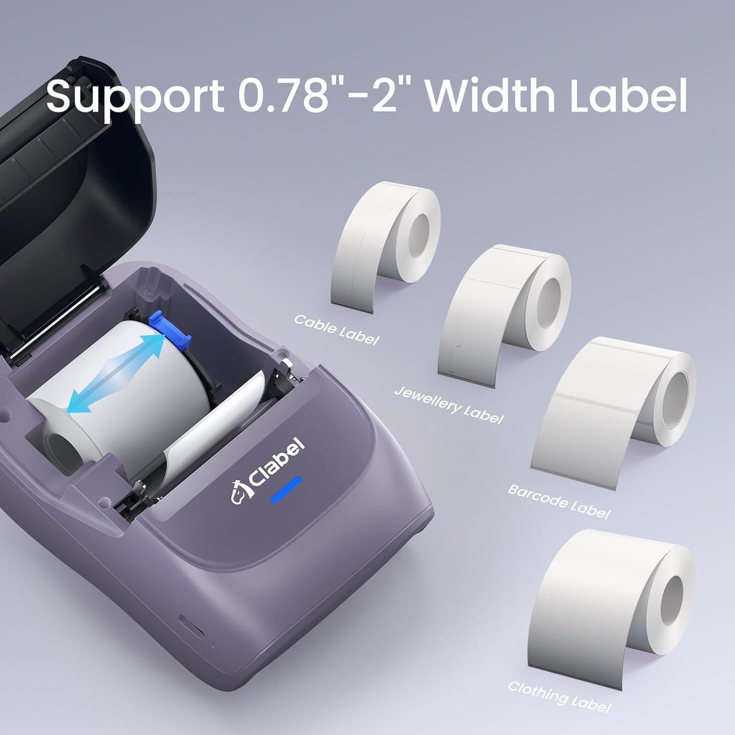 Impresora de Etiquetas CLABEL 221B Portátil 2" Bluetooth USB