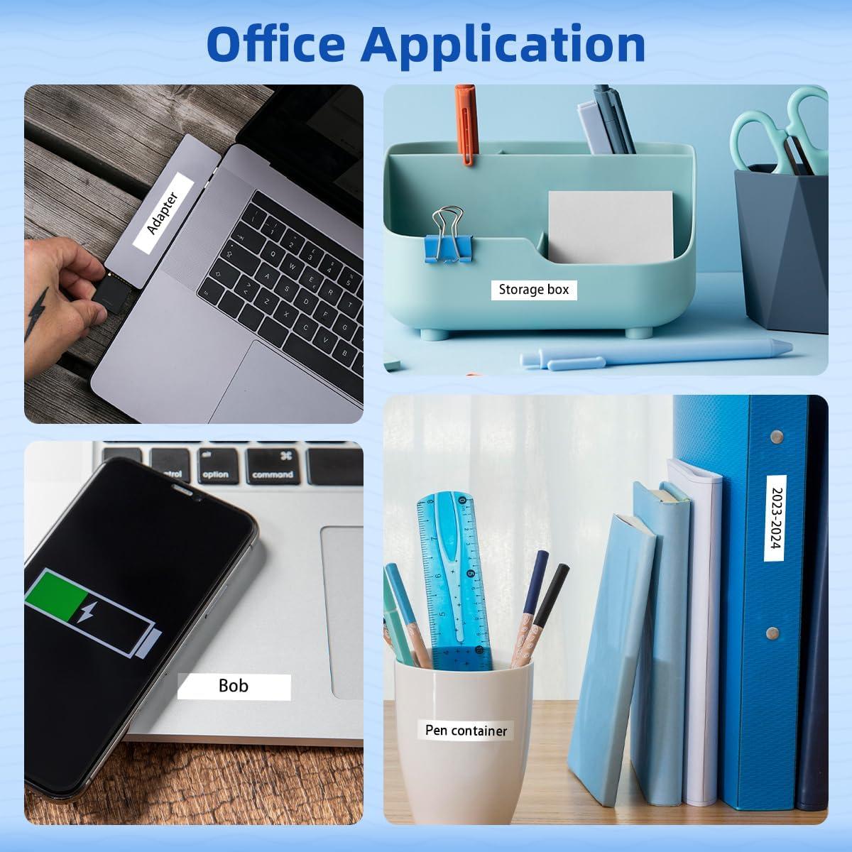 Cinta Plástica Blanca 12mm x 4m para Etiquetadora DYMO LetraTag