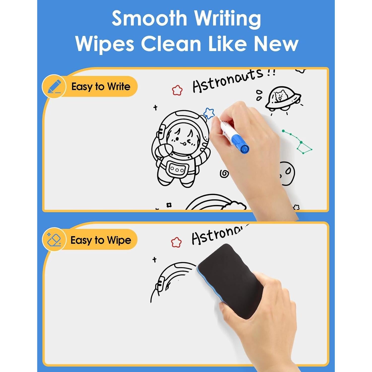 Pizarra Magnética Borrado en Seco MaxGear 95x76 cm con Accesorios