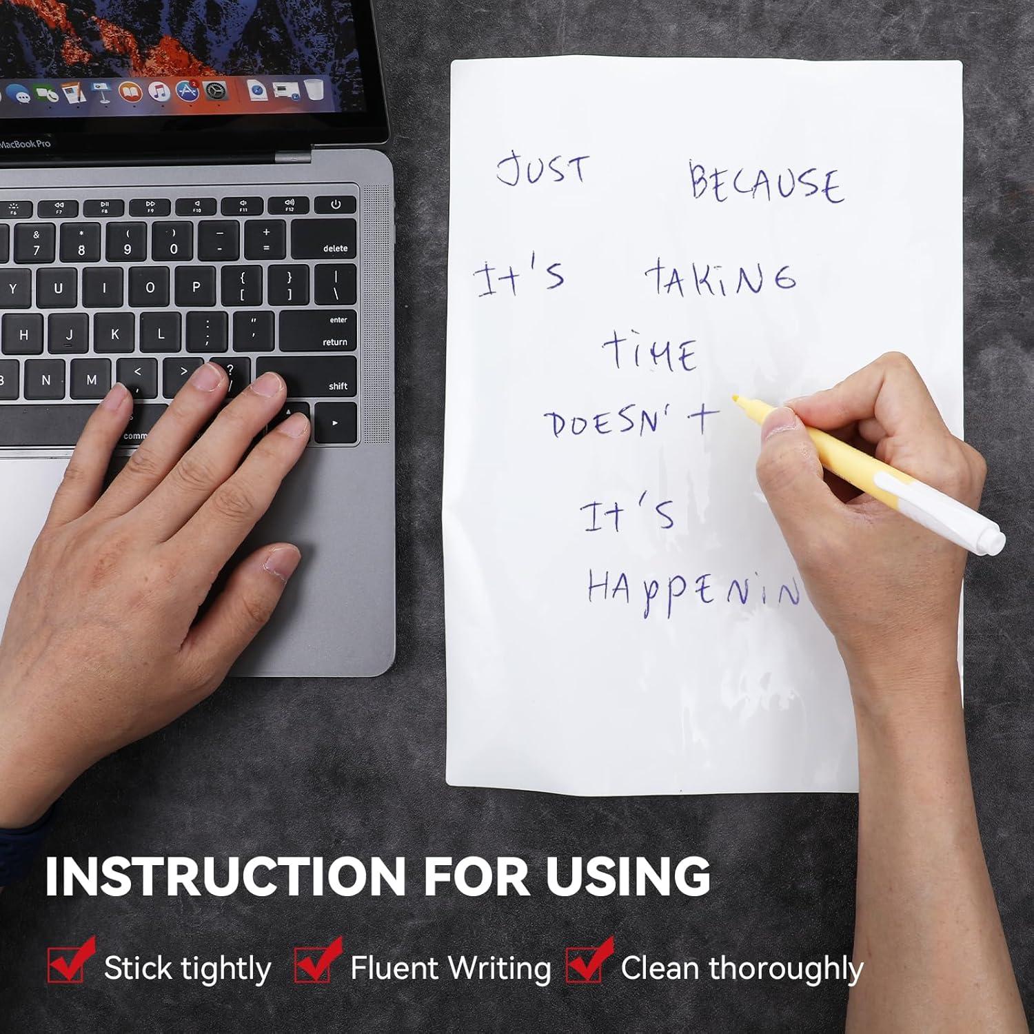 Paquete de 2 Stickers de Pizarra Borrable Ptwola 29.7x21 cm