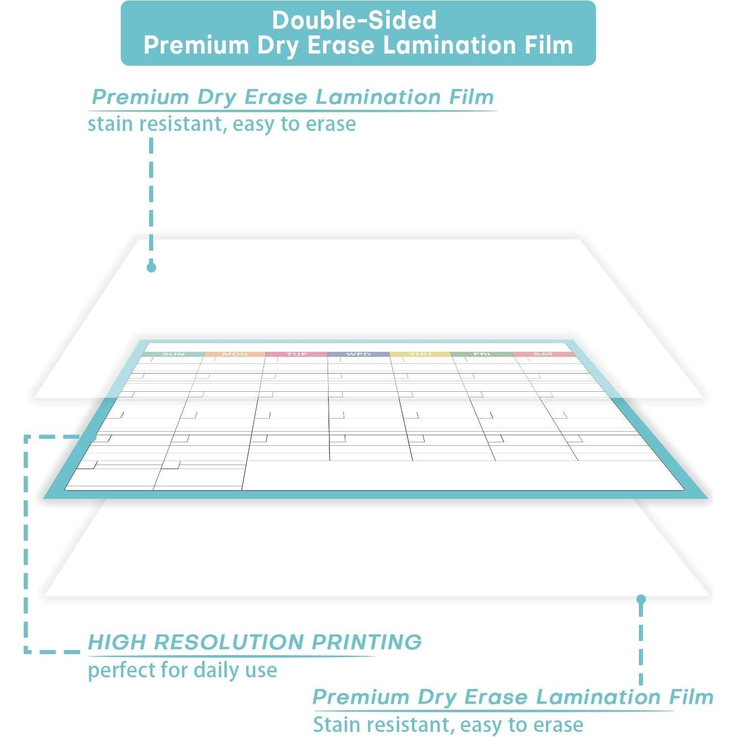 Calendario de Borrado en Seco para Pared MaaIbok 101.6x71.1cm