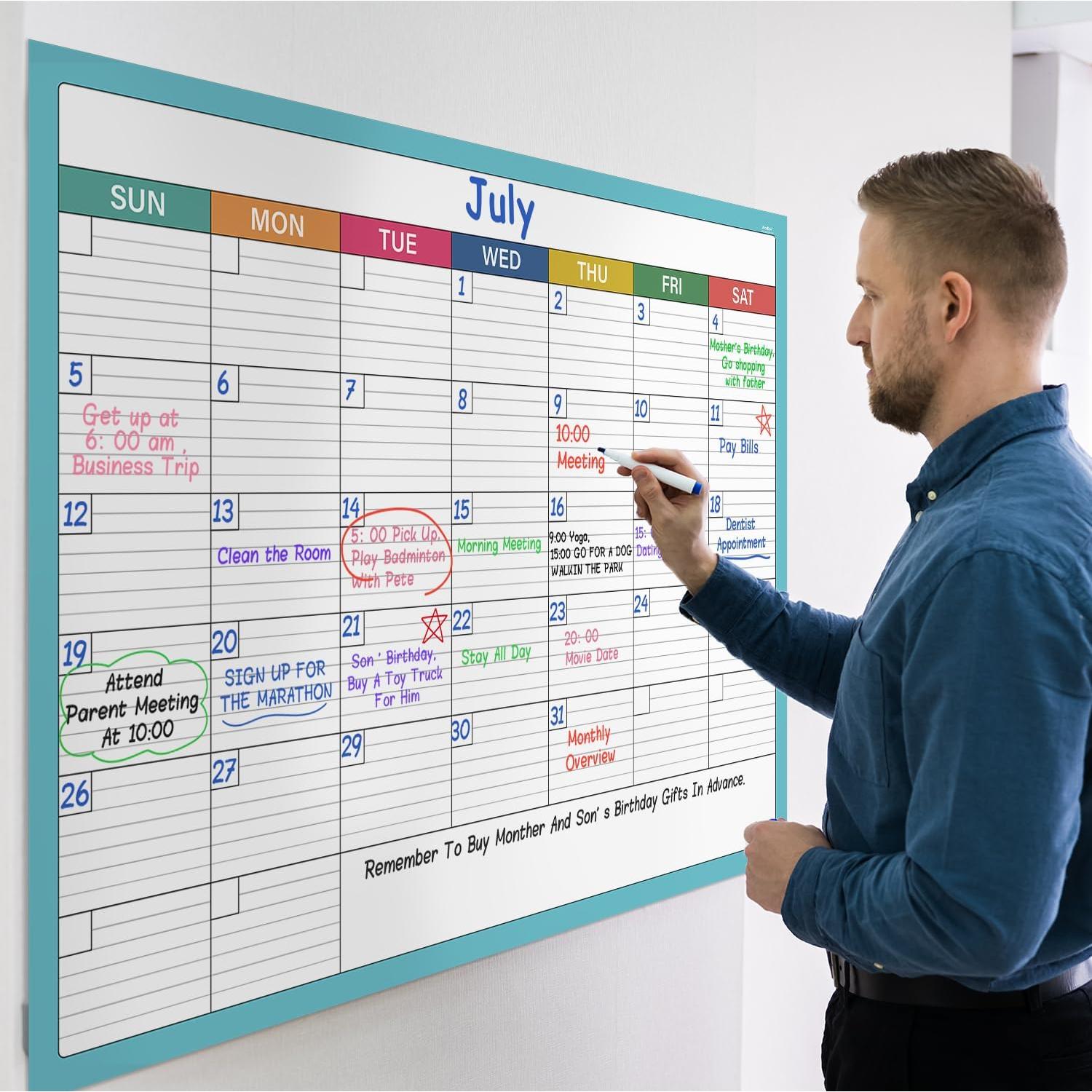 Calendario de Borrado en Seco para Pared MaaIbok 101.6x71.1cm