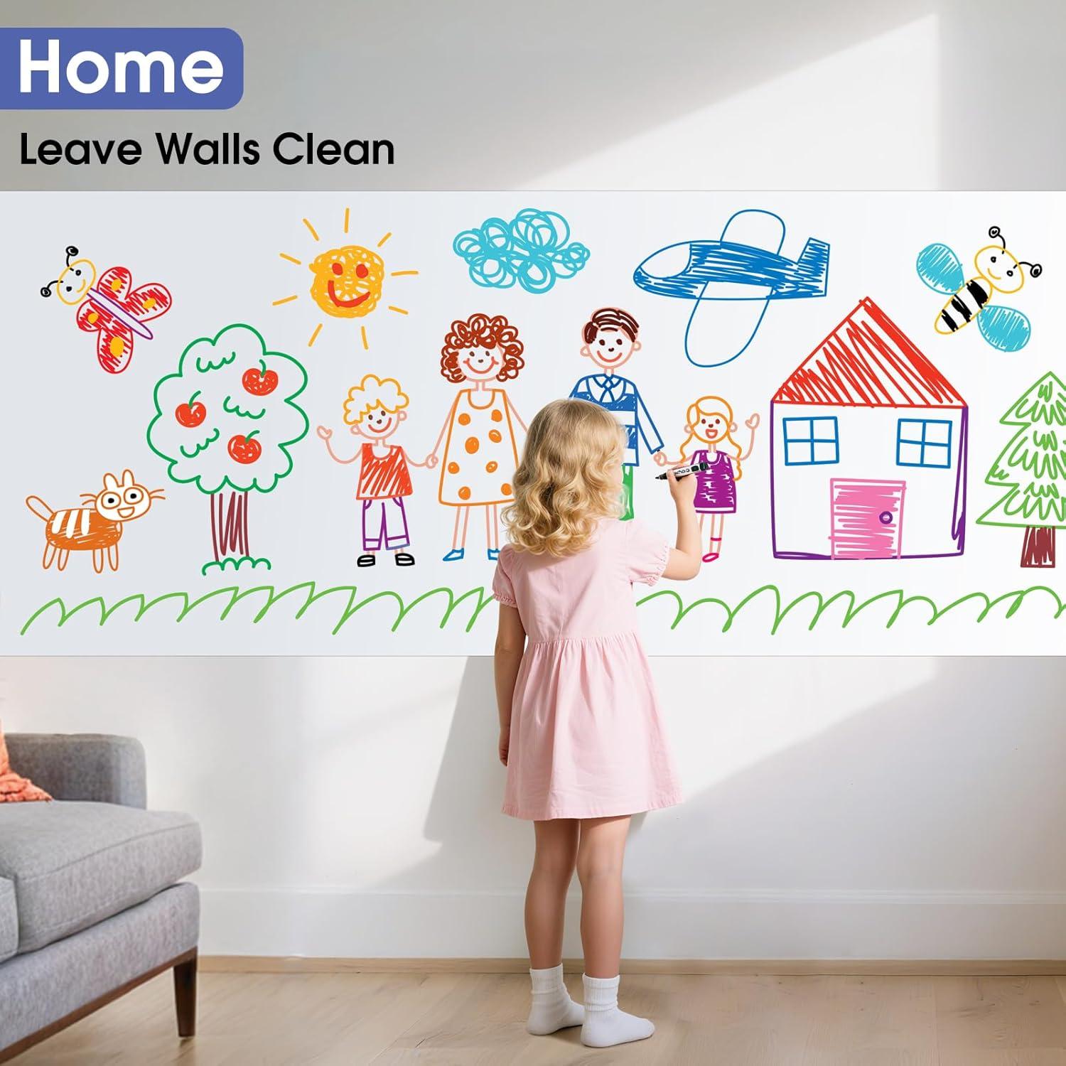 Papel Tapiz de Pizarra Borrable MaxGear 5m x 40cm Autoadhesivo