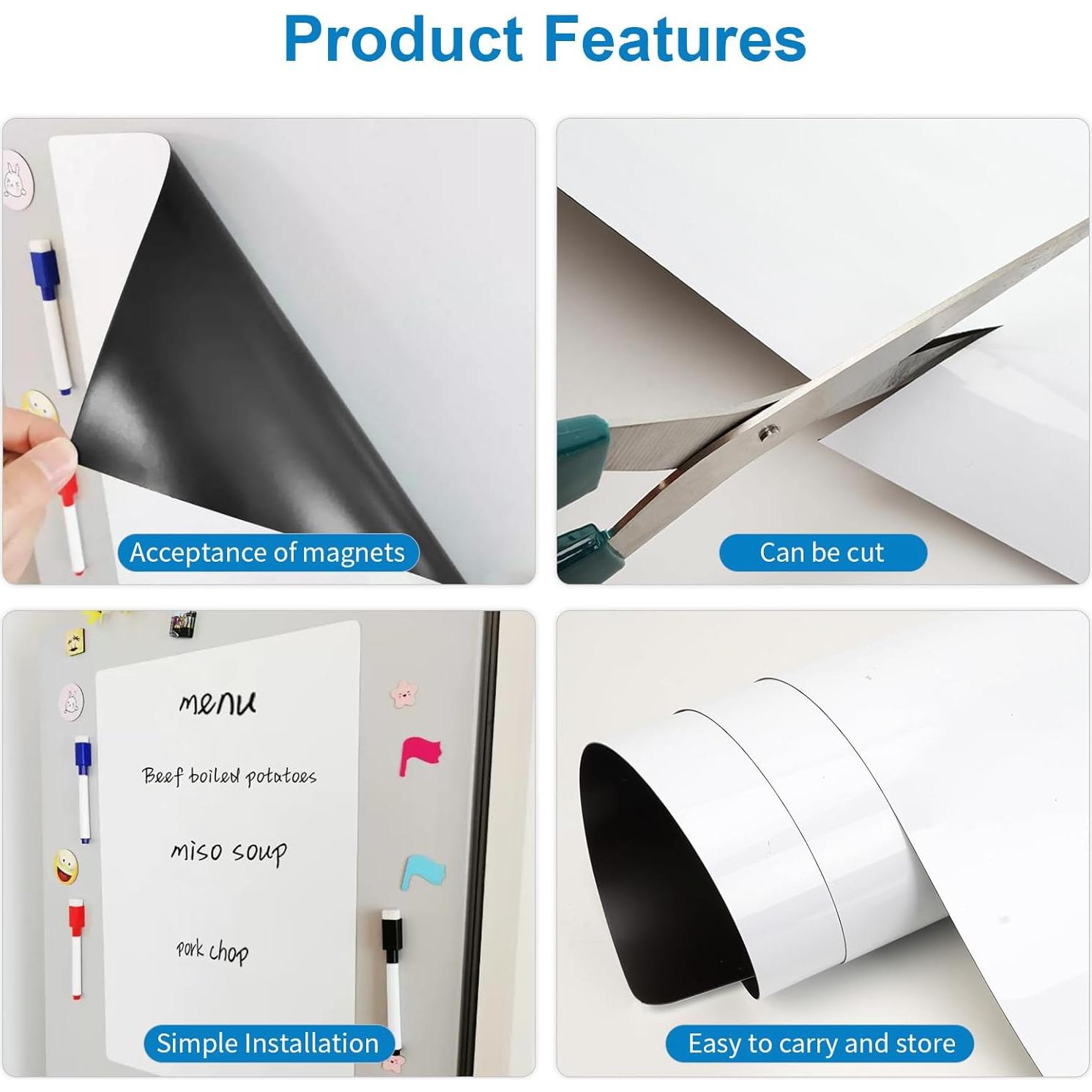 Papel de Pizarra Blanca Magnética Lyzzxi 20x30.5 cm 2 Paquetes