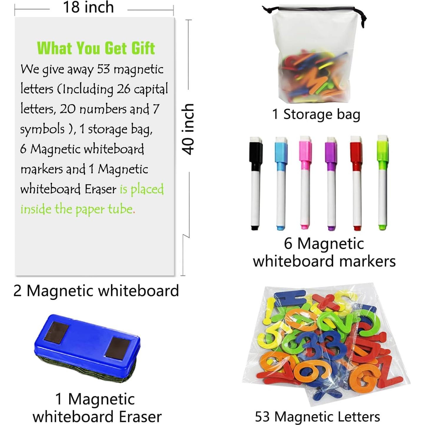 Papel Contacto Pizarra Blanca Magnética Lacqwo 2 Pcs 101.6x45.7cm