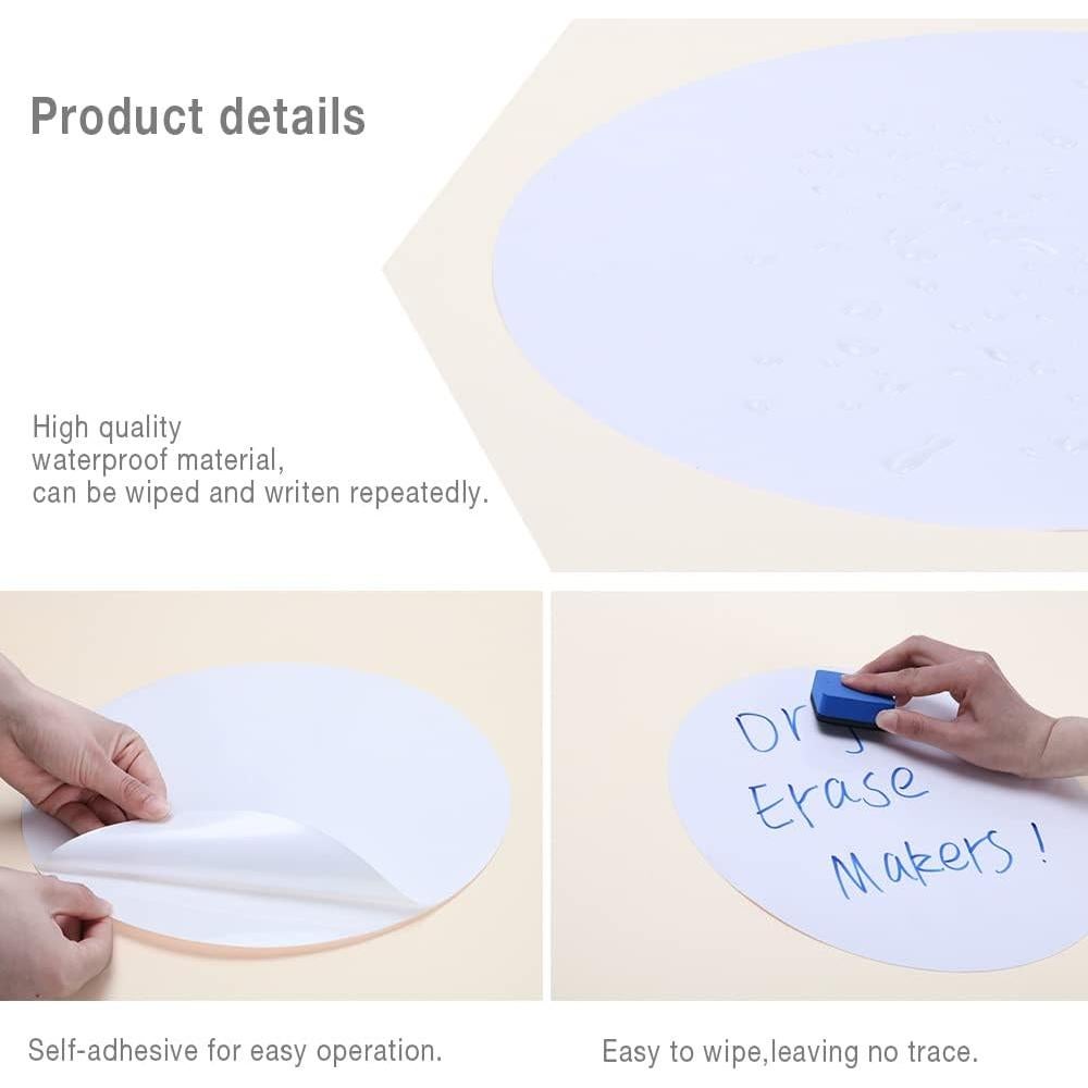 Puntos para Borrado en Seco HOXHA - 20 Stickers Circulares 28 cm