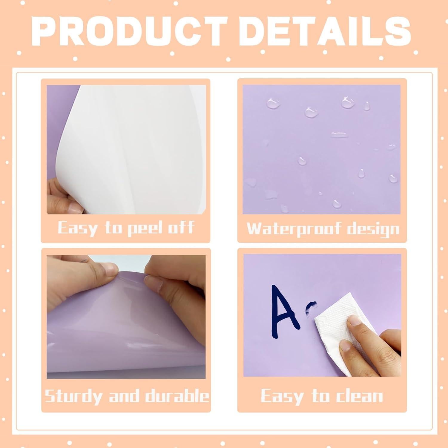 18 Calcomanías Borrado en Seco Pastel 27.94 cm YEIHHEIY