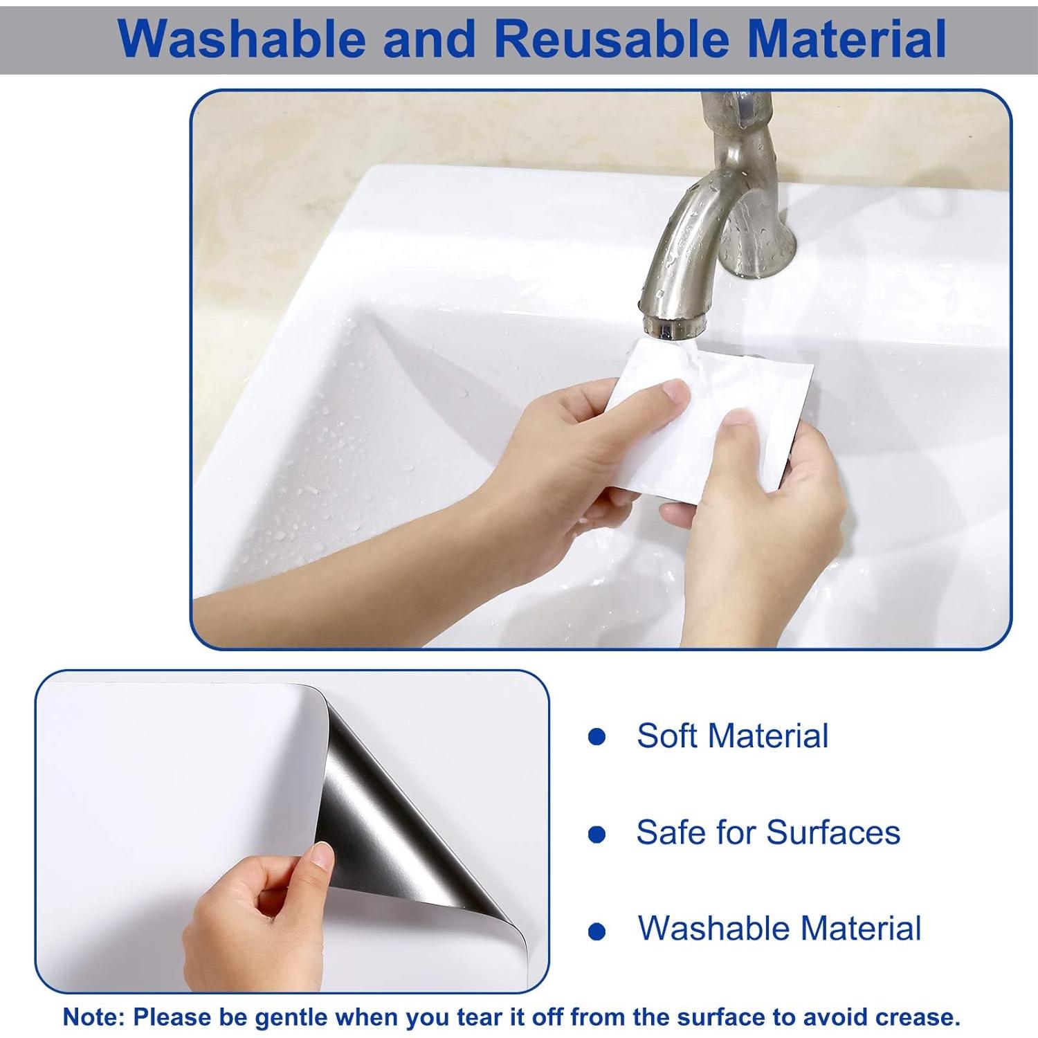 Pegatina de Pizarra Blanca Borrable Tenyond 42x30 cm con 2 Marcadores