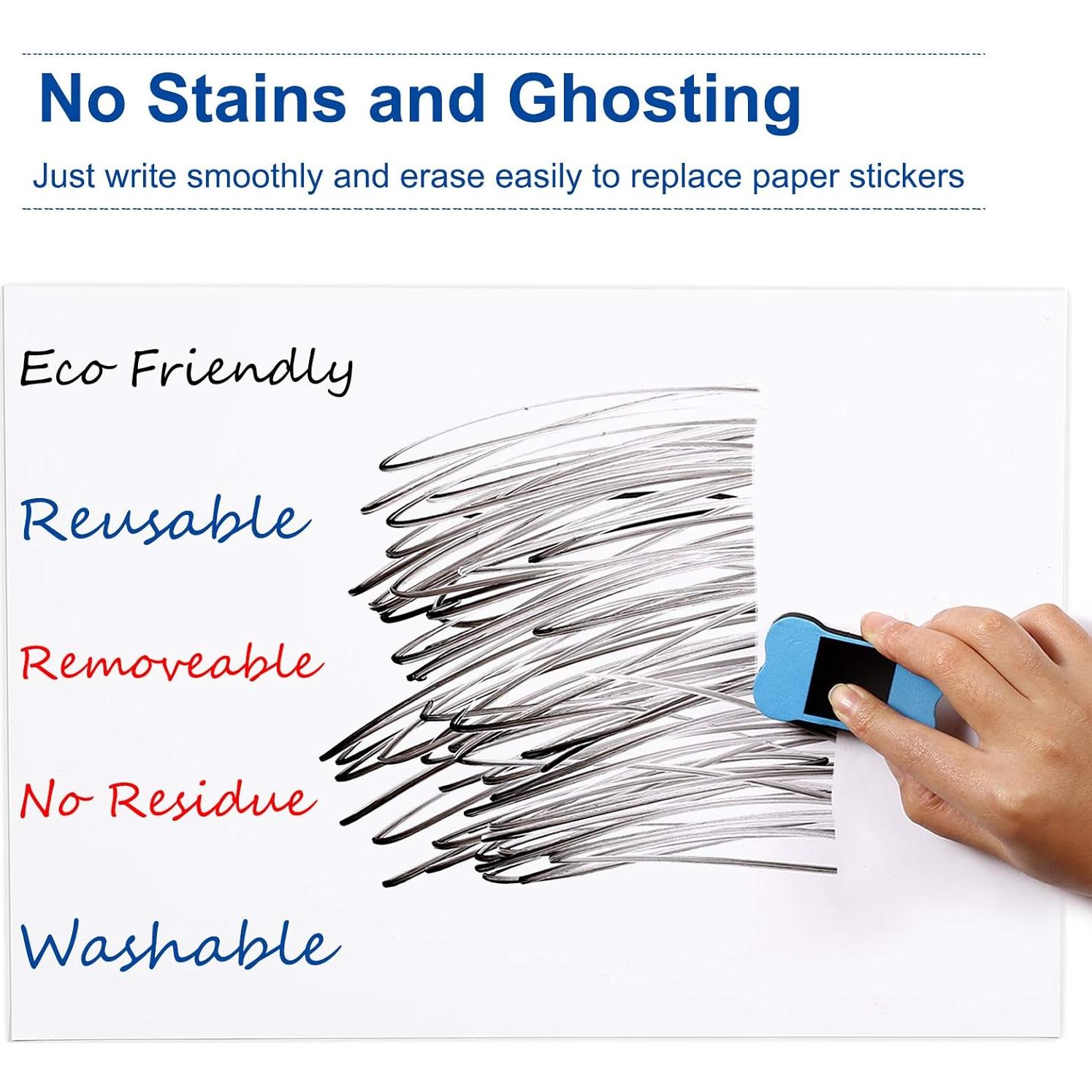 Pegatina de Pizarra Blanca Borrable Tenyond 42x30 cm con 2 Marcadores