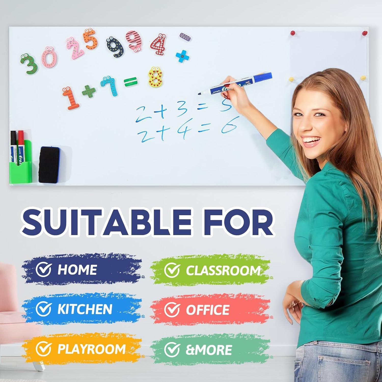 Papel de Pizarra Magnética Borrado en Seco 152.4x91.4cm Genérico