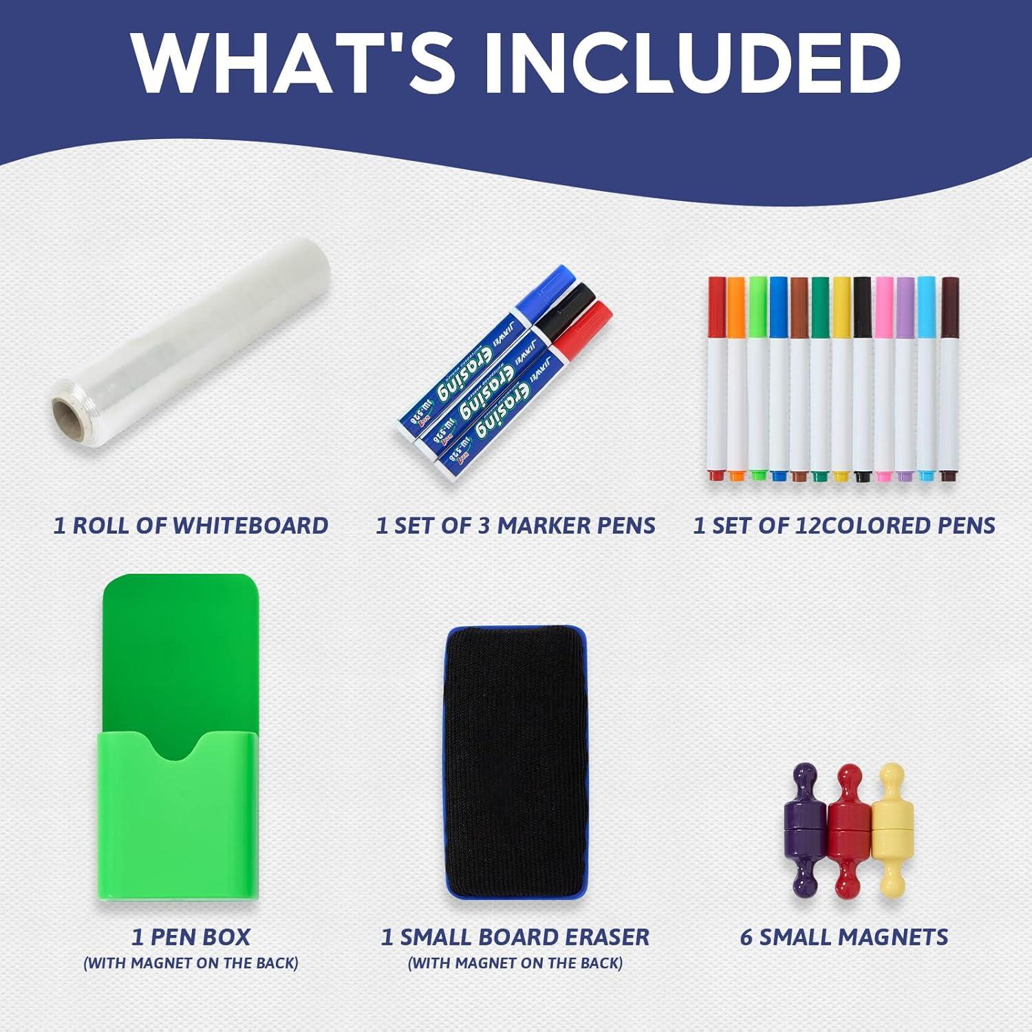 Papel de Pizarra Magnética Borrado en Seco 152.4x91.4cm Genérico