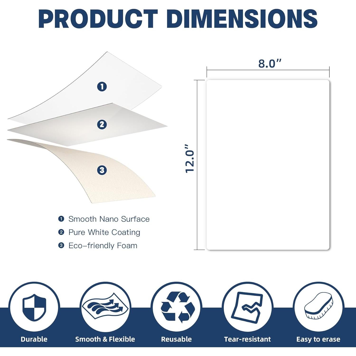 Pegatinas Borrables Adhesivas Vimiroo 30.48x20.32 cm (3 Hojas)