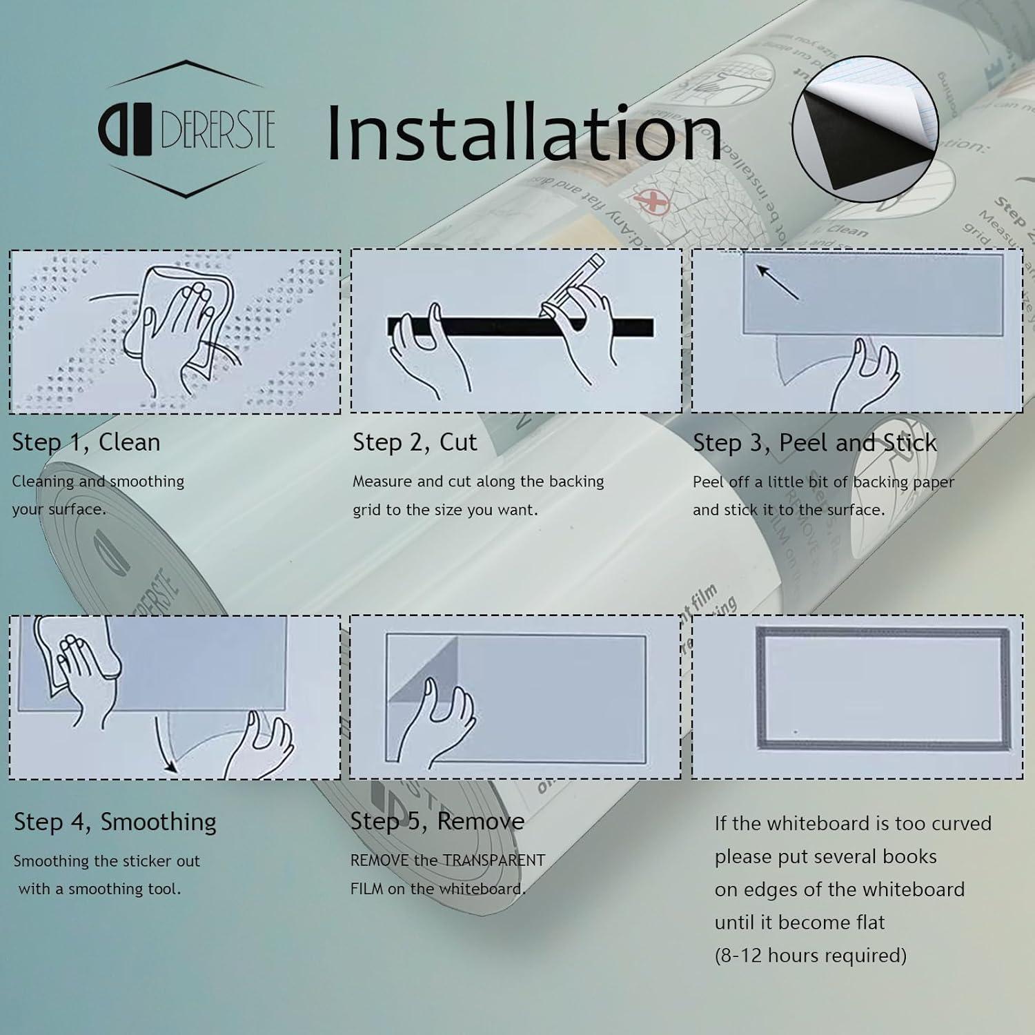 Papel Contacto Pizarra Blanca Magnético DERERSTE 60x44.5cm