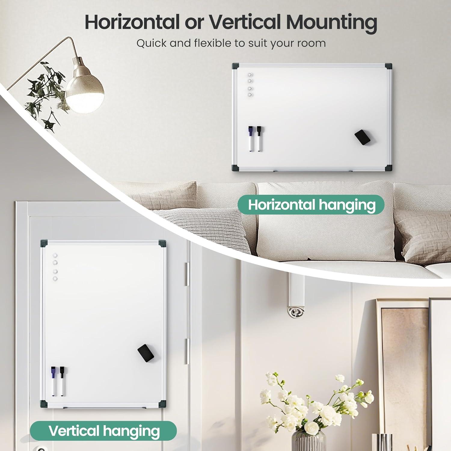 Tablero Blanco Magnético 61 x 46 cm SCRIBANX con Accesorios