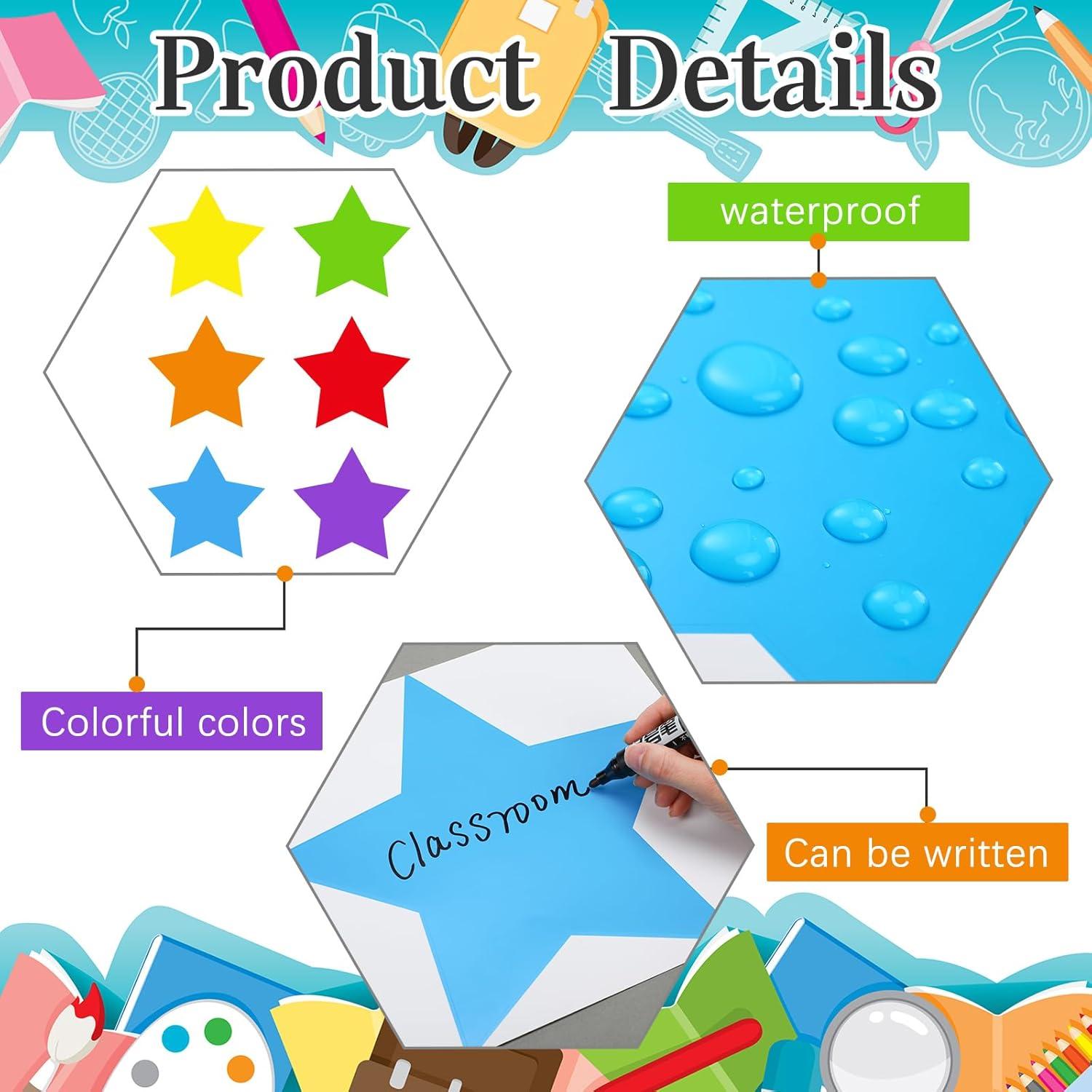 Puntos de Borrado en Seco Lincia 24 Pcs Estrellas 25 cm