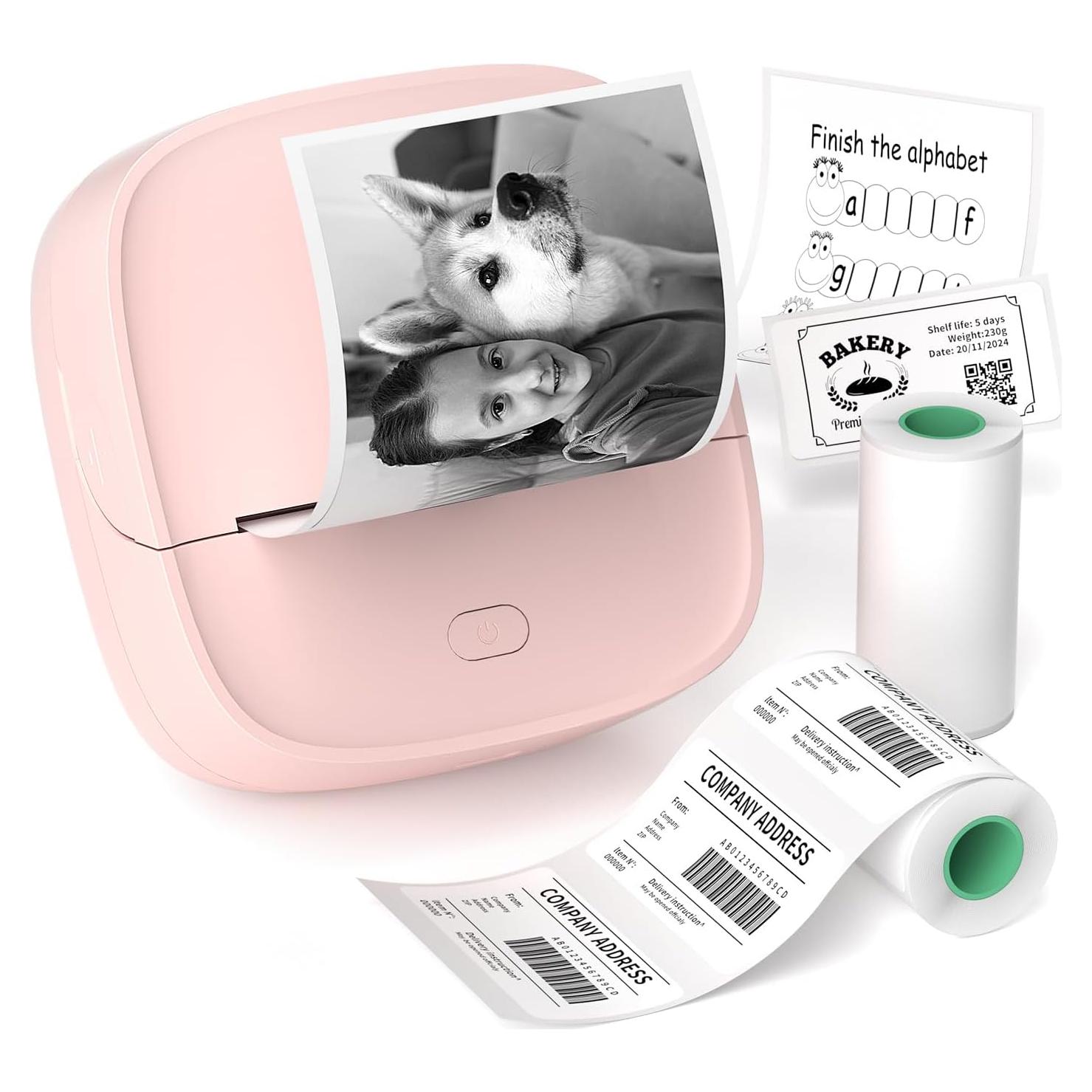 Impresora Térmica Mini Portátil Gloryang JD-23 Rosa Bluetooth