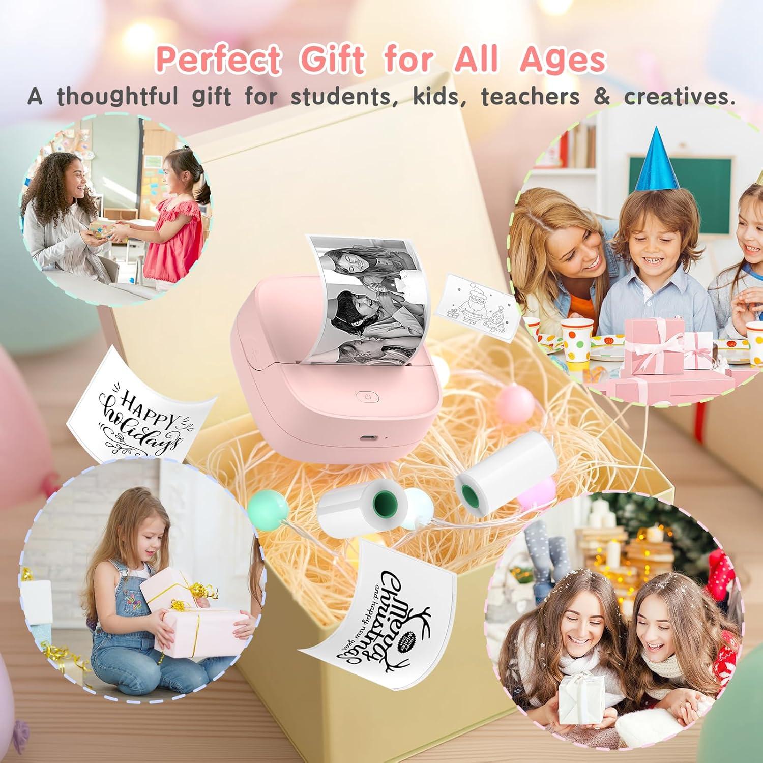 Impresora Térmica Mini Portátil Gloryang JD-23 Rosa Bluetooth