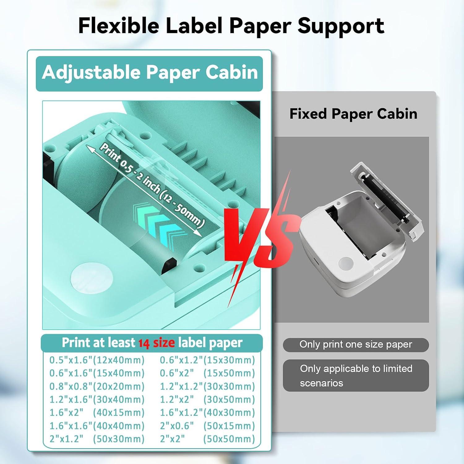 Máquina de Etiquetas INVISEN Bluetooth 14 Tamaños 12-50mm