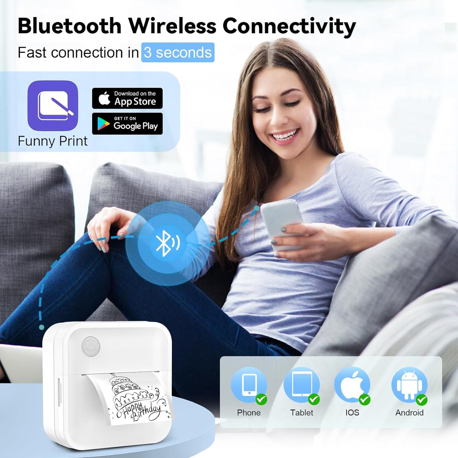 Impresora Térmica de Etiquetas Bluetooth INVISEN D1 - Mini 50mm