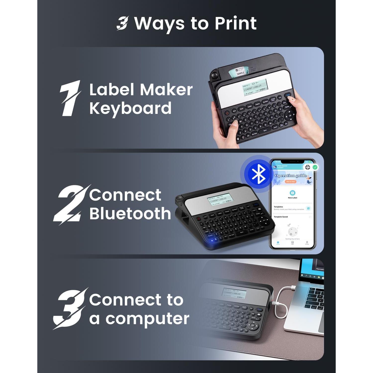 Etiquetadora EazeID D480BT Bluetooth 18mm Recargable