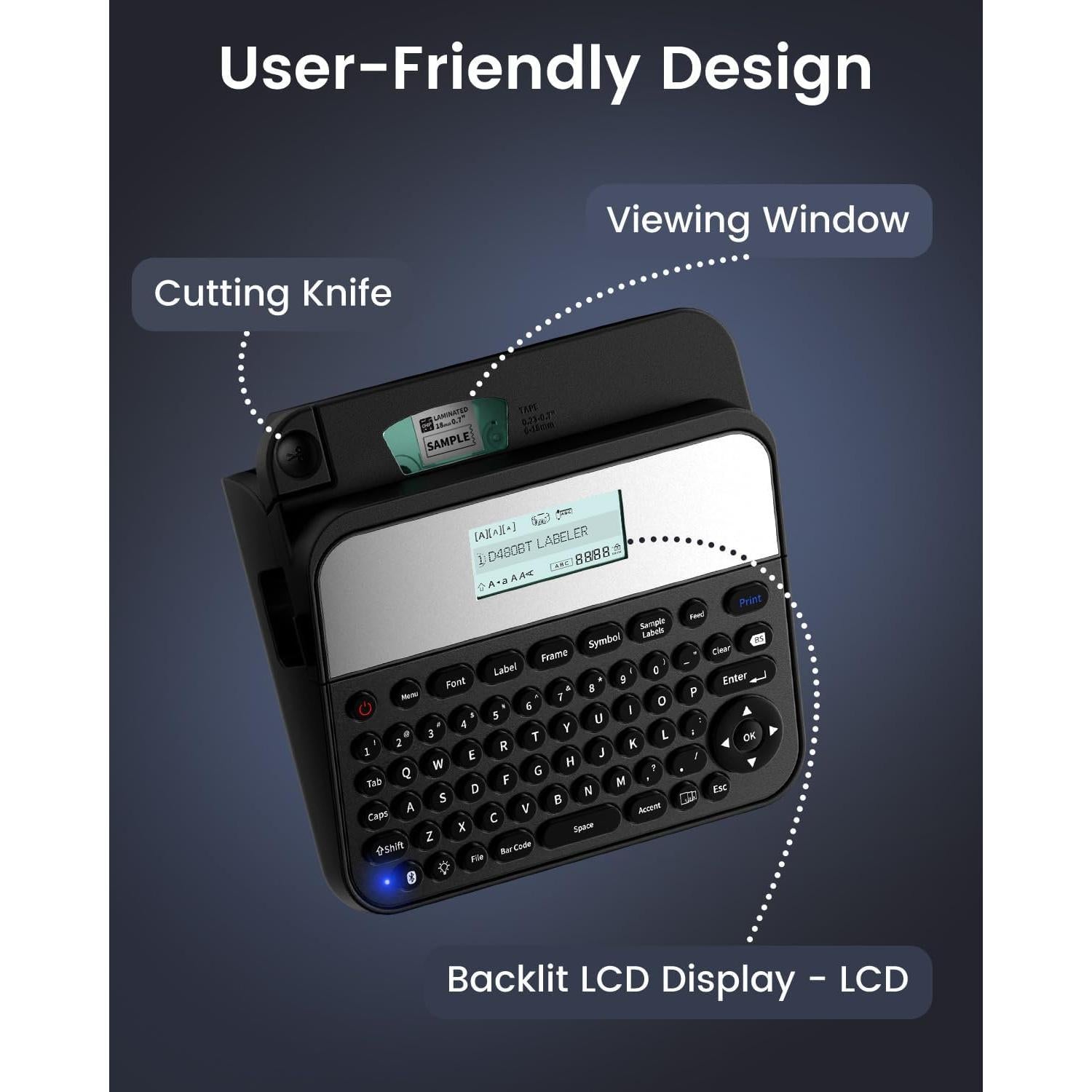 Etiquetadora EazeID D480BT Bluetooth 18mm Recargable