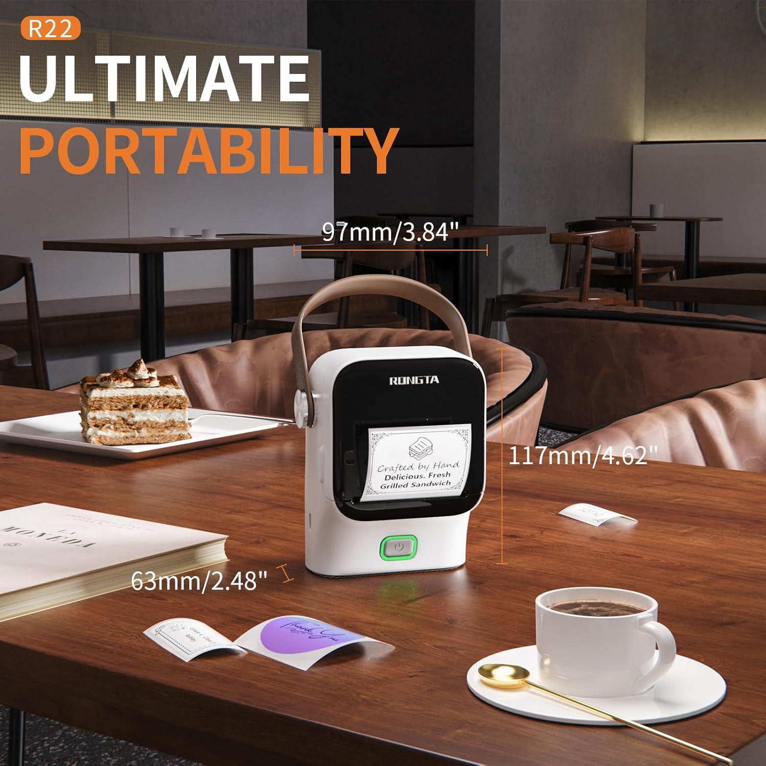 Etiquetadora Inalámbrica Rongta R22 Bluetooth Portátil 203DPI