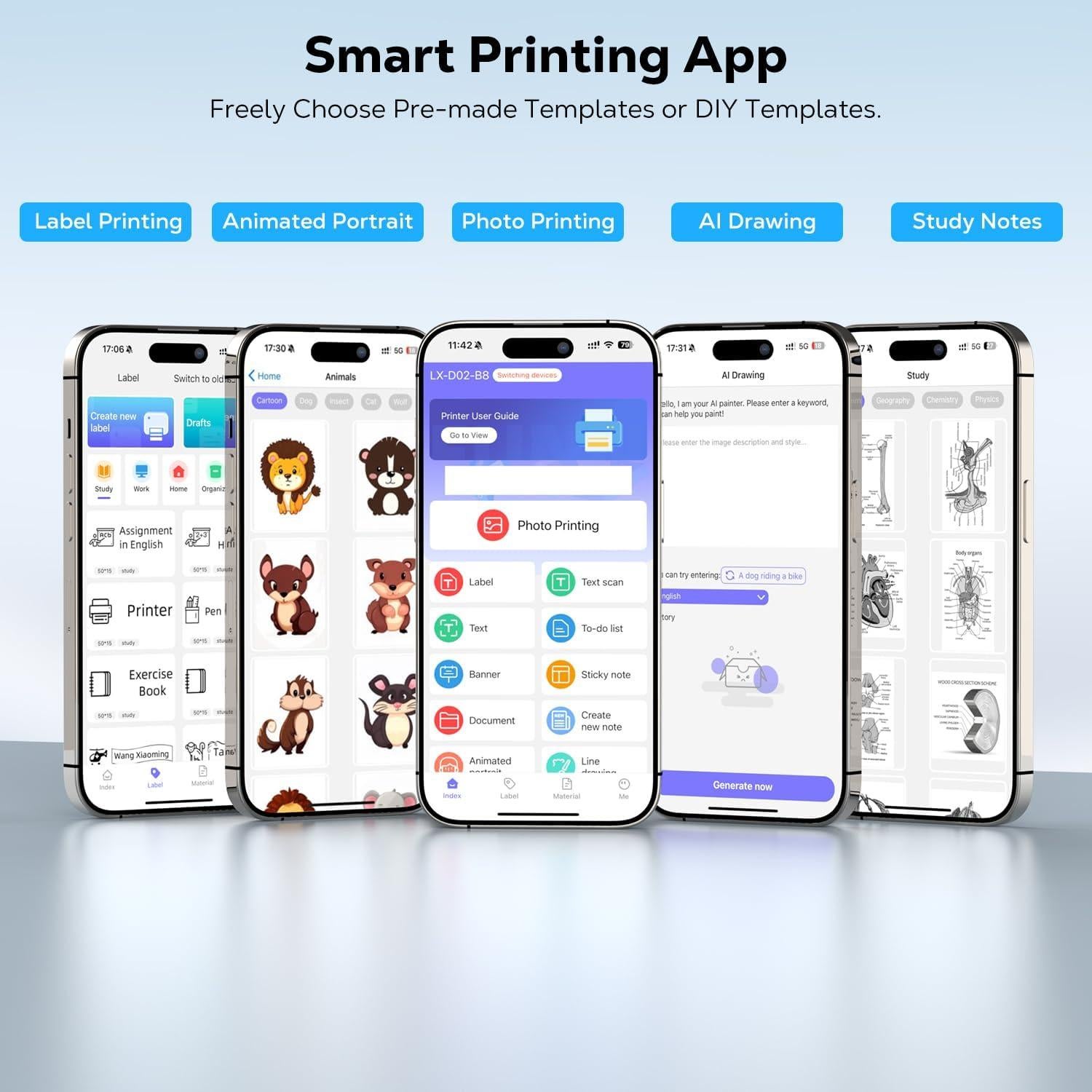 Impresora de Etiquetas MoKo Mini Bluetooth 15-57mm Recargable