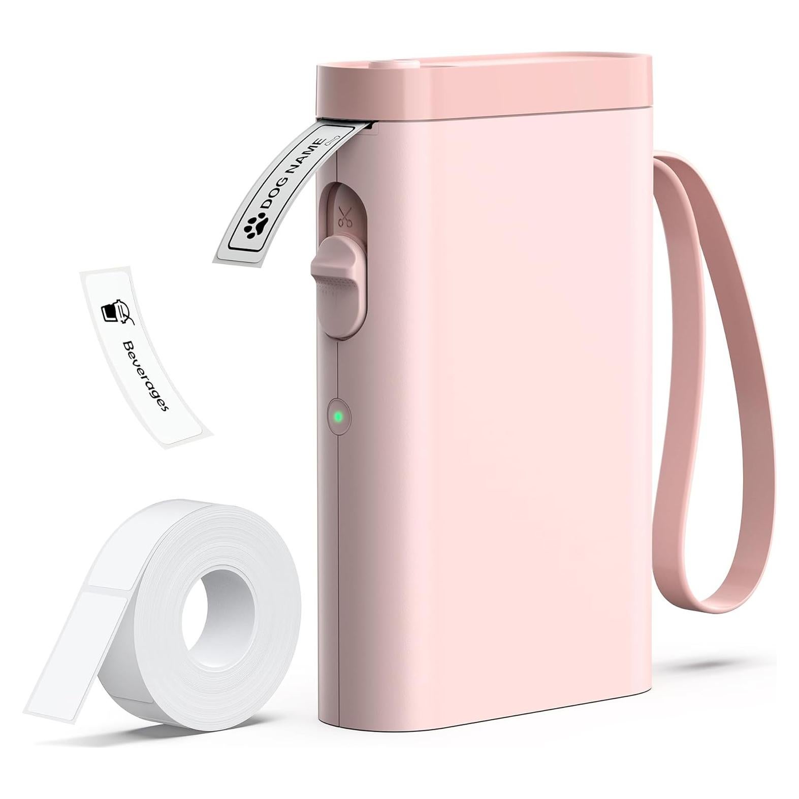 Impresora de Etiquetas TYPONOS P21 Rosa, Compacta y Portátil