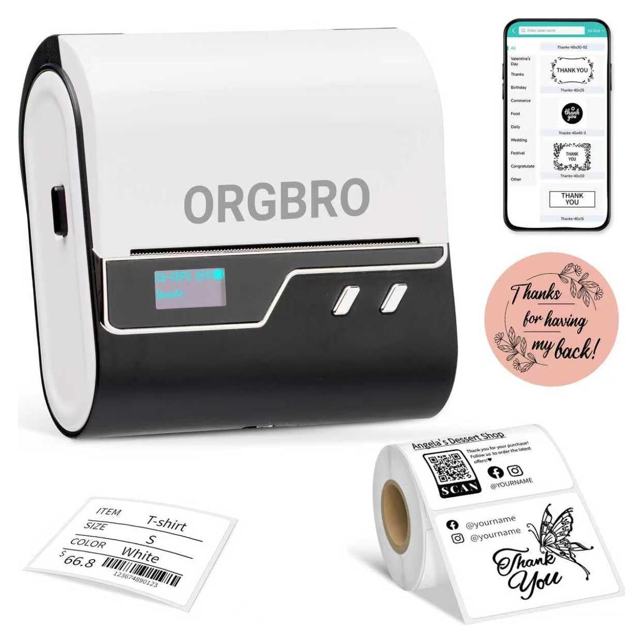 Impresora Térmica de Etiquetas ORGBRO Z3 Bluetooth 8cm