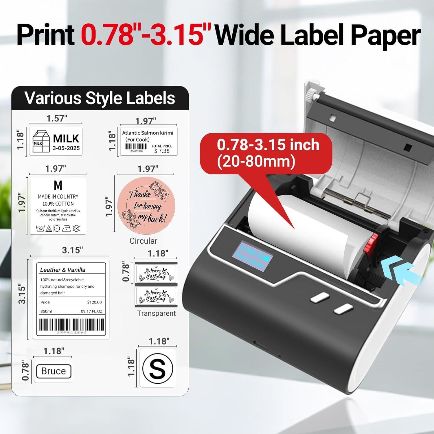 Impresora Térmica de Etiquetas ORGBRO Z3 Bluetooth 8cm