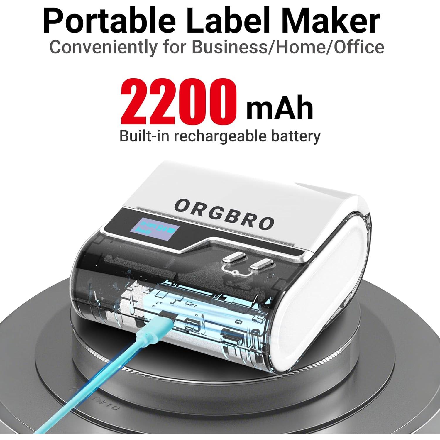 Impresora Térmica de Etiquetas ORGBRO Z3 Bluetooth 8cm