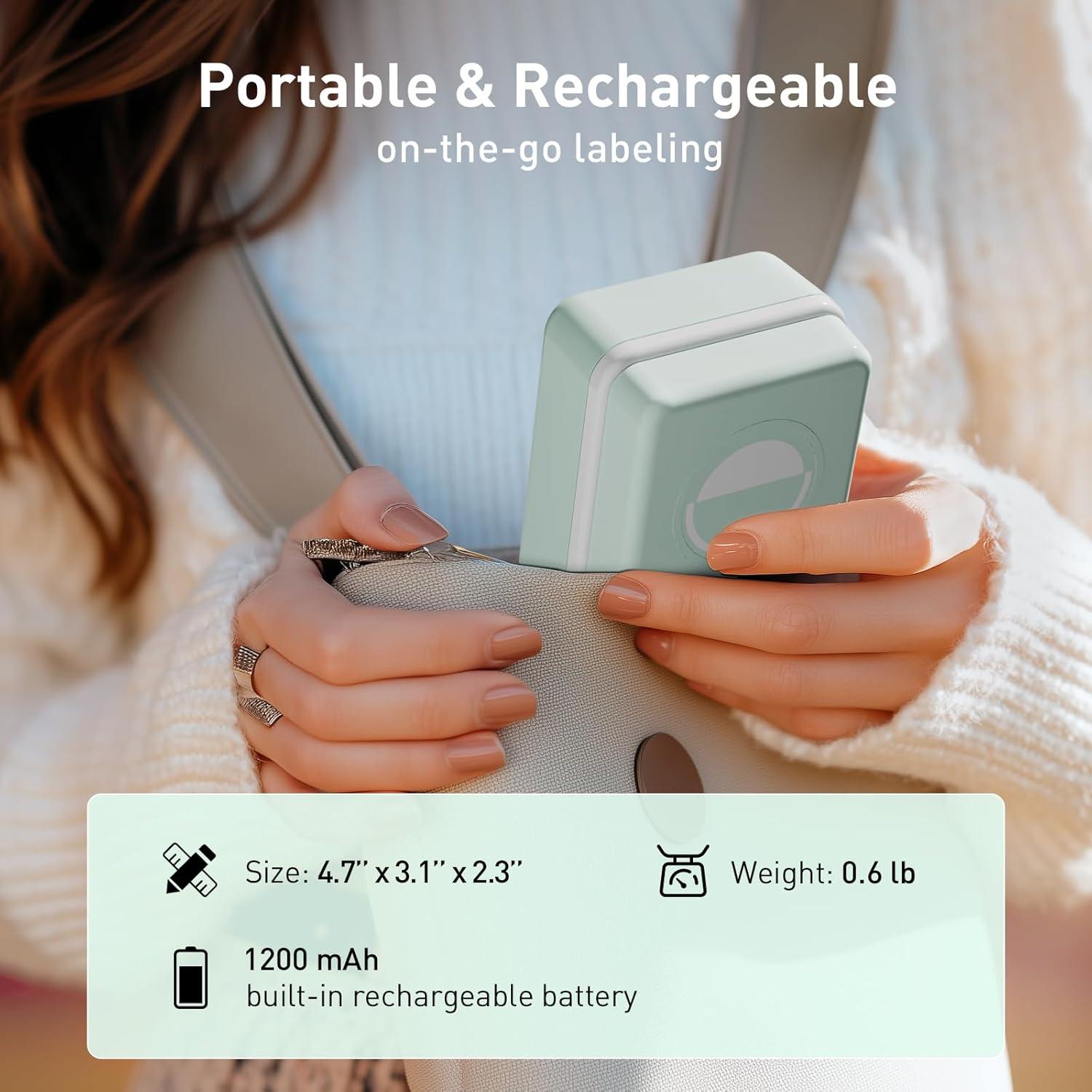 Etiquetadora Bluetooth SUPVAN T50M Plus, Portátil y Sin Tinta