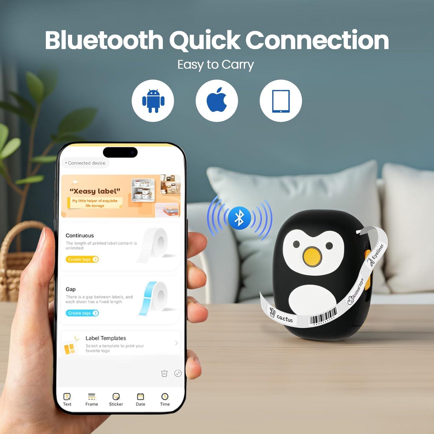 Mini Etiquetadora Bluetooth NULLTONEX Térmica Portátil 1.5cm