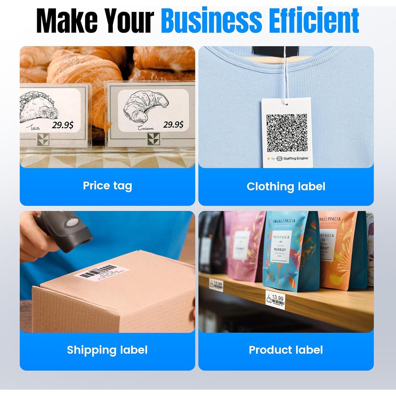 Etiquetadora Térmica Ponek M102 - Impresora de Etiquetas 0.78-2"