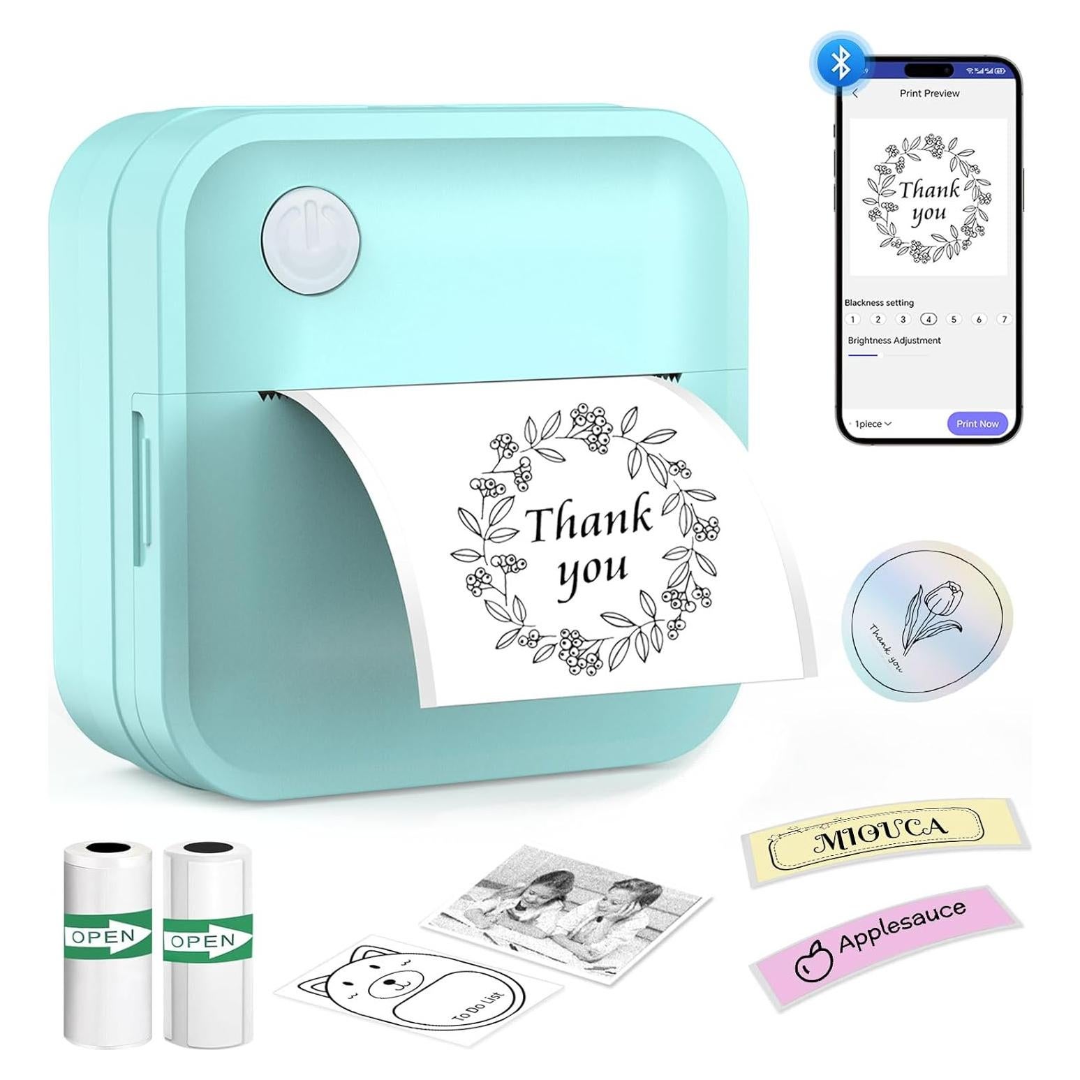 Impresora de Etiquetas Térmica Miouca Bluetooth Verde 12-50mm