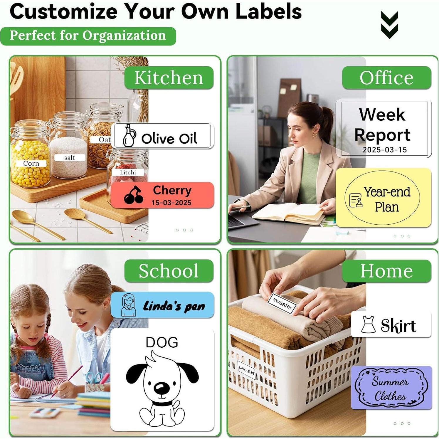 Impresora de Etiquetas Térmica Miouca Bluetooth Verde 12-50mm