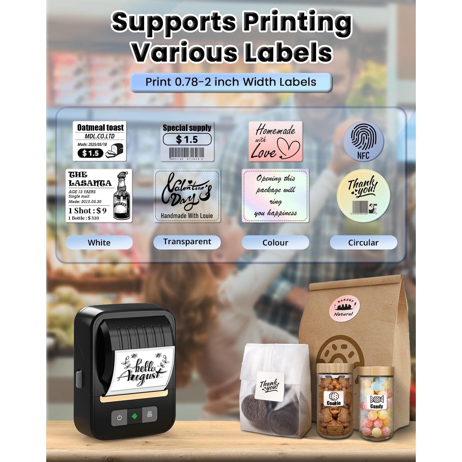 Impresora Térmica de Etiquetas NDYIN N20 Bluetooth 2"