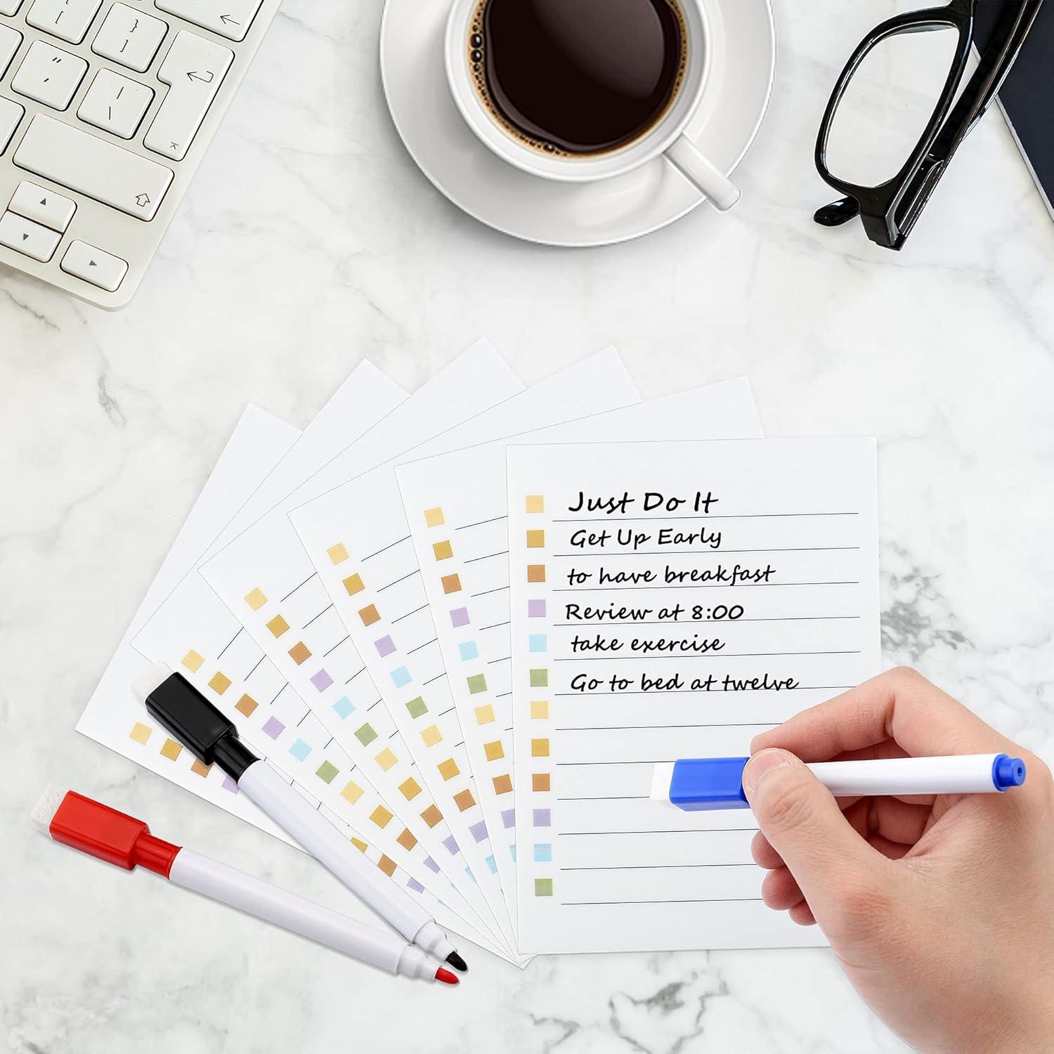 Pizarra Magnética Borrado en Seco Mornajina 6Pcs 12.7x17.8cm