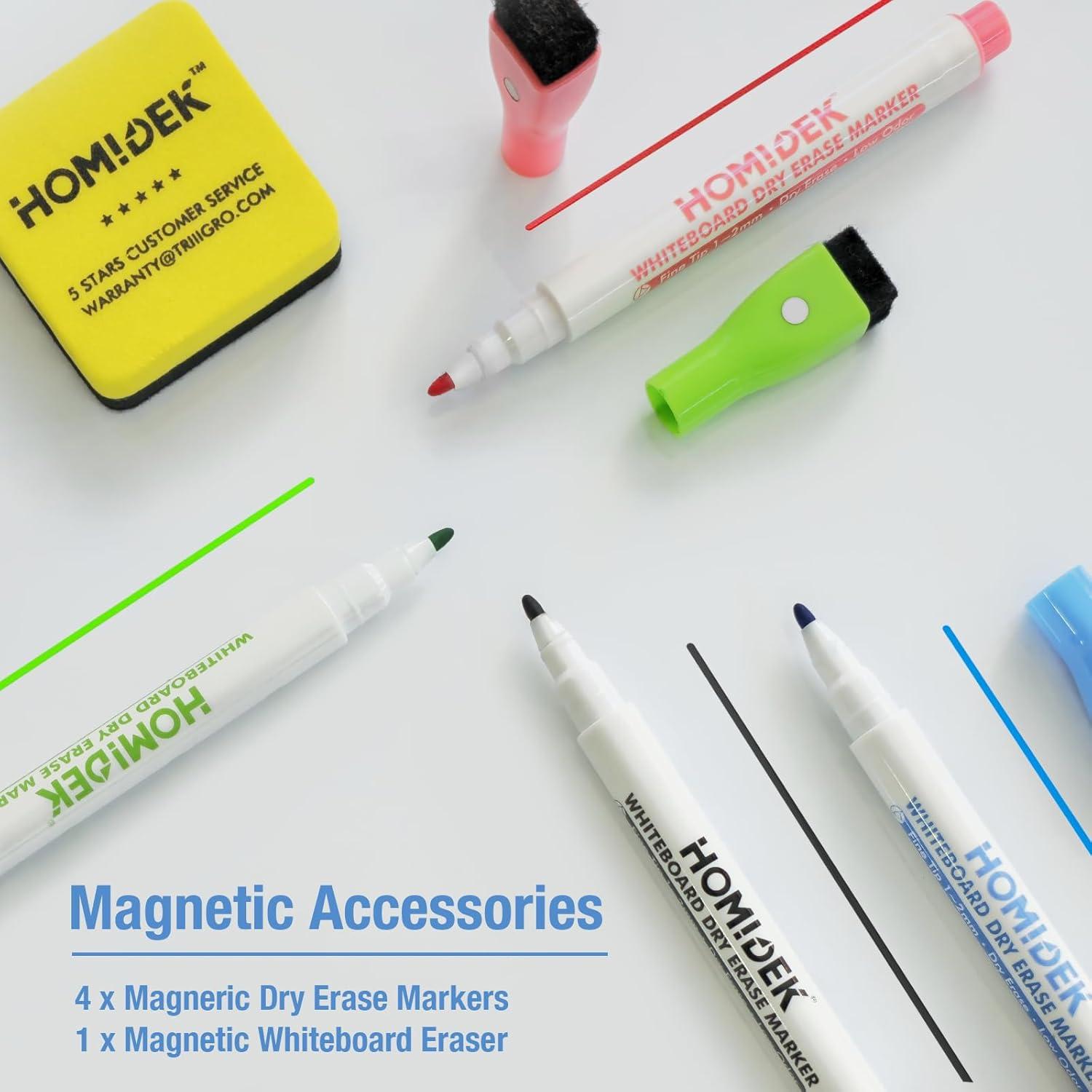 Pizarra Magnética Reutilizable HOMiDEK 21.6x27.9 cm con 4 Marcadores