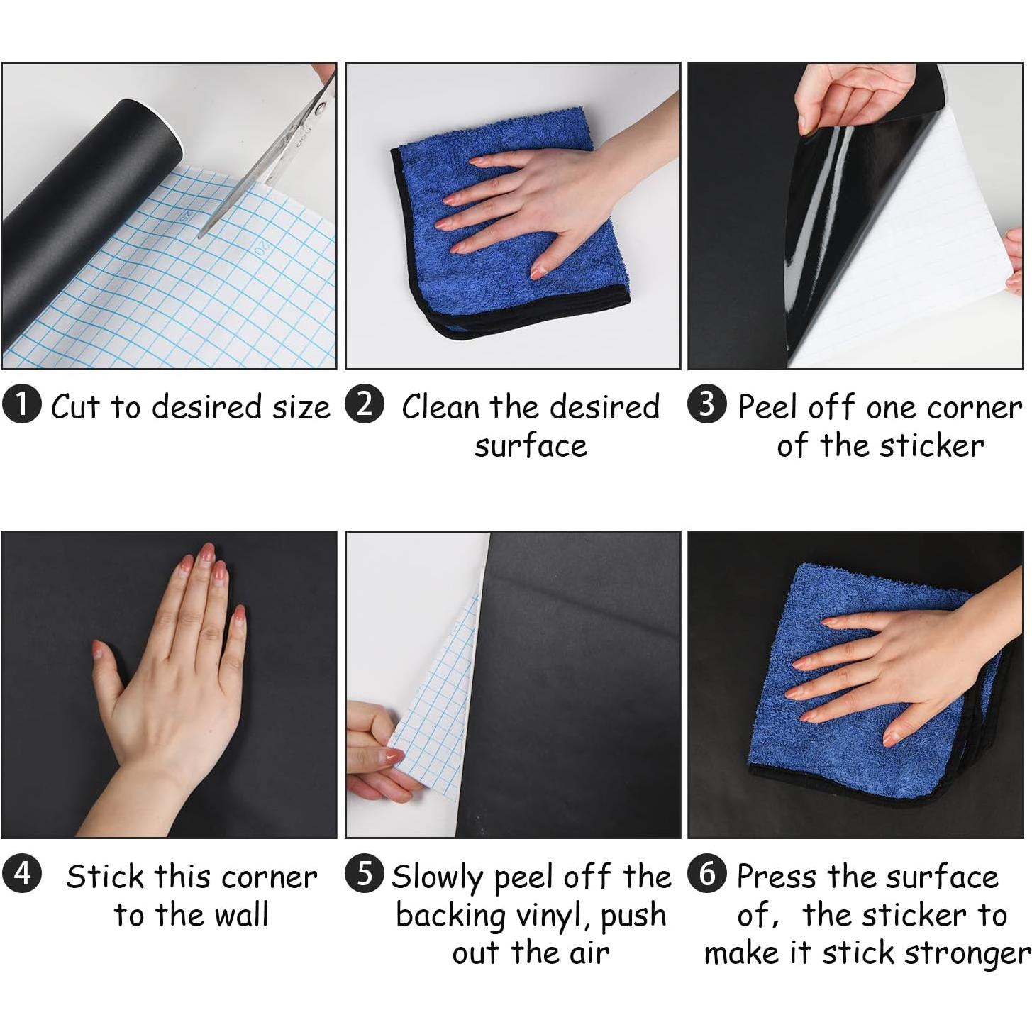 Papel Contacto de Pizarra Autoadhesivo KDG 45x213 cm Negro