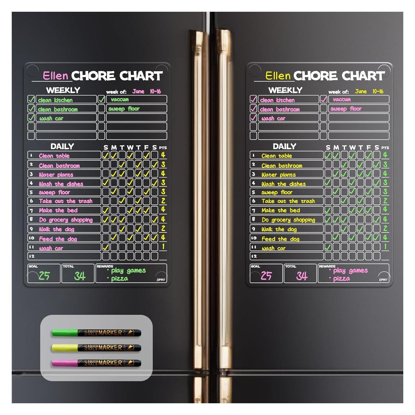 Tabla de Tareas Borrado en Seco JJPRO 33x21.6cm Transparente