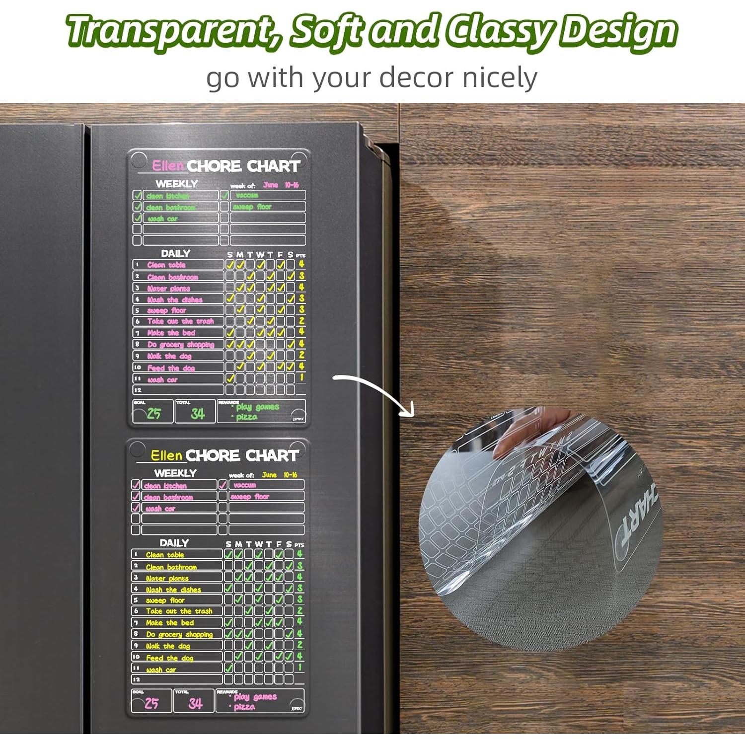 Tabla de Tareas Borrado en Seco JJPRO 33x21.6cm Transparente