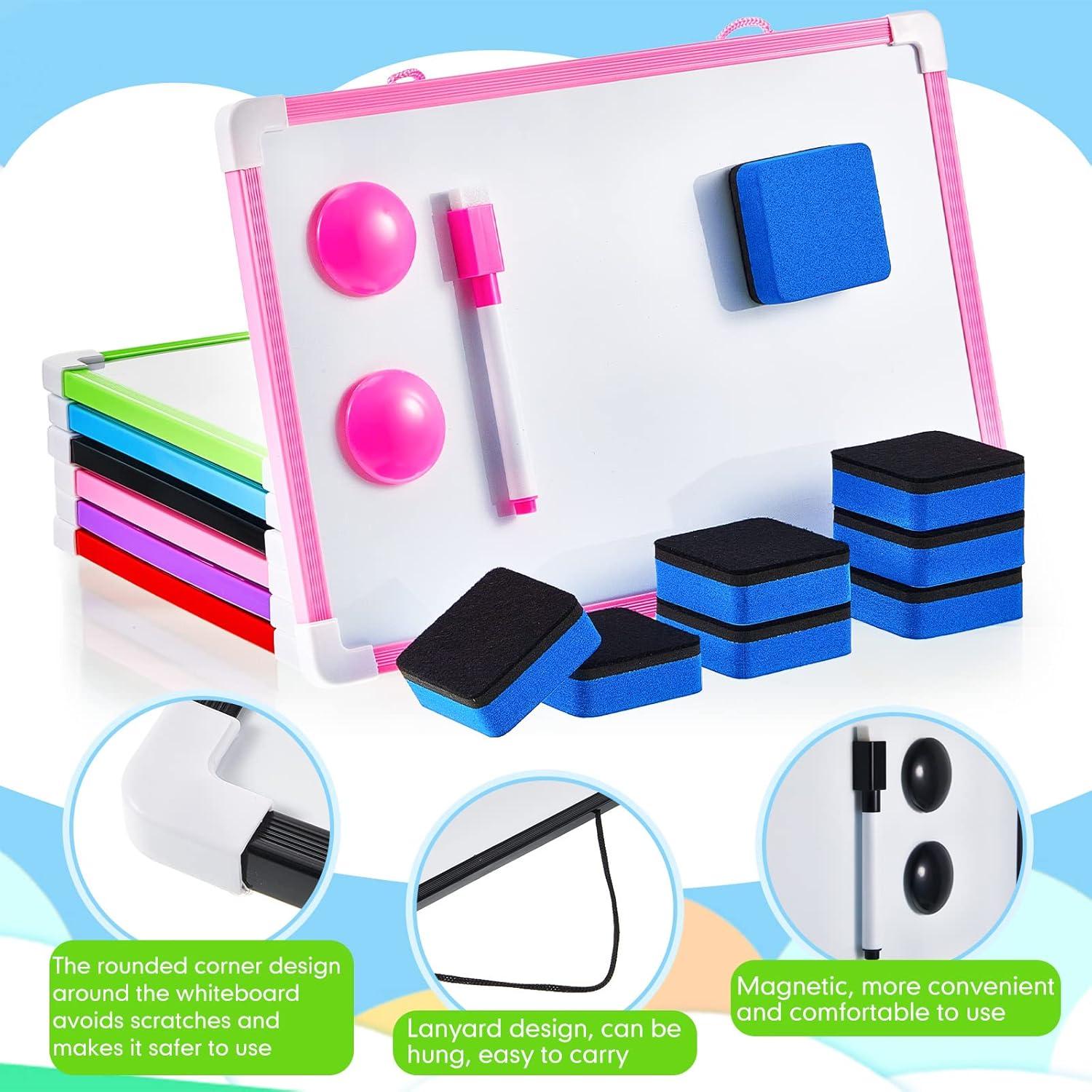 Set de 12 Mini Pizarras Borrables Colarr 20x30 cm Doble Cara