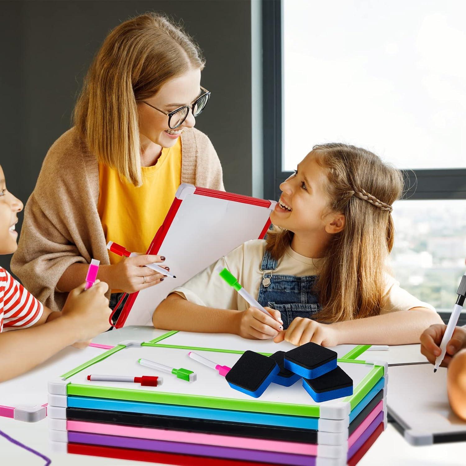 Set de 12 Mini Pizarras Borrables Colarr 20x30 cm Doble Cara