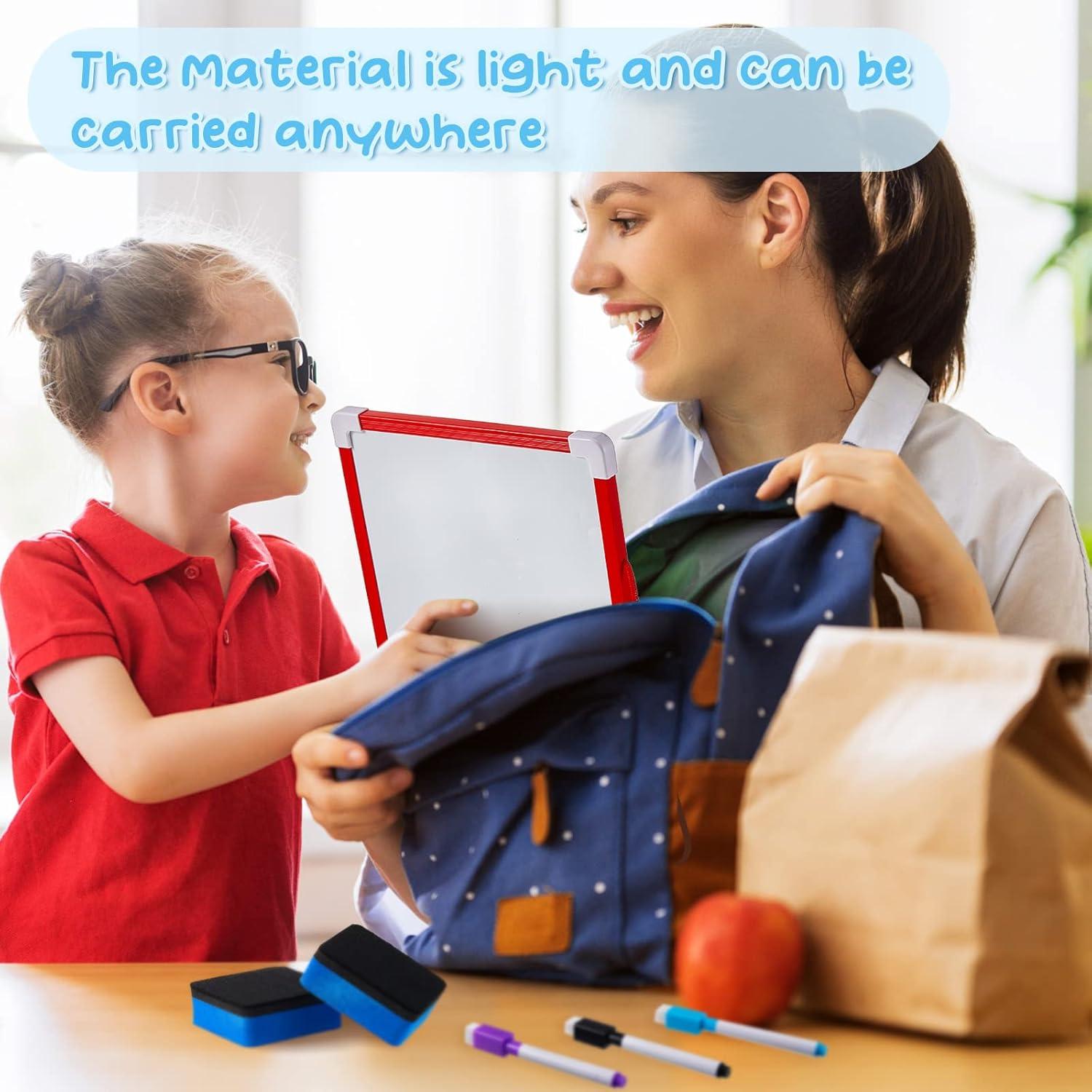 Set de 12 Mini Pizarras Borrables Colarr 20x30 cm Doble Cara