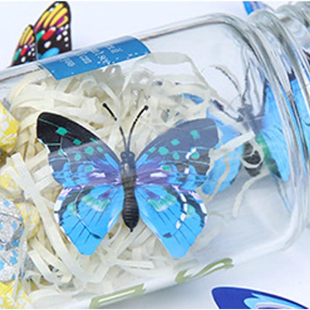 Calcomanías de Mariposas 3D BOPART 24 Piezas Azul Decoración