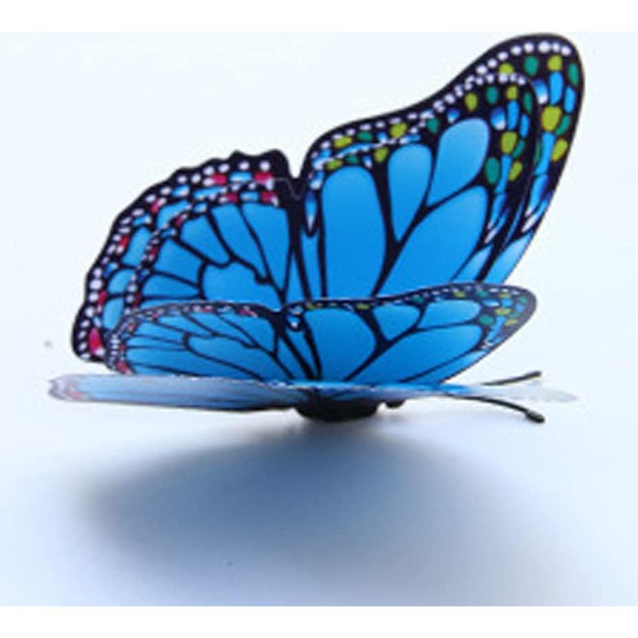 Calcomanías de Mariposas 3D BOPART 24 Piezas Azul Decoración
