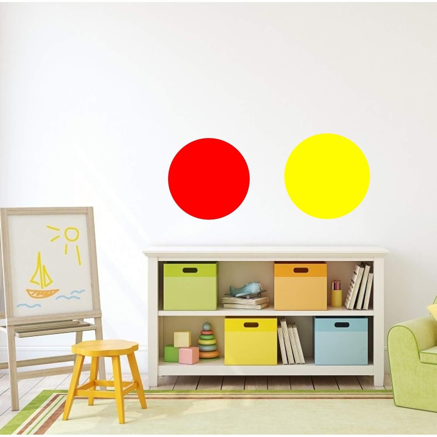 Círculos de Borrado en Seco Yoklili 16 Piezas 28 cm 8 Colores