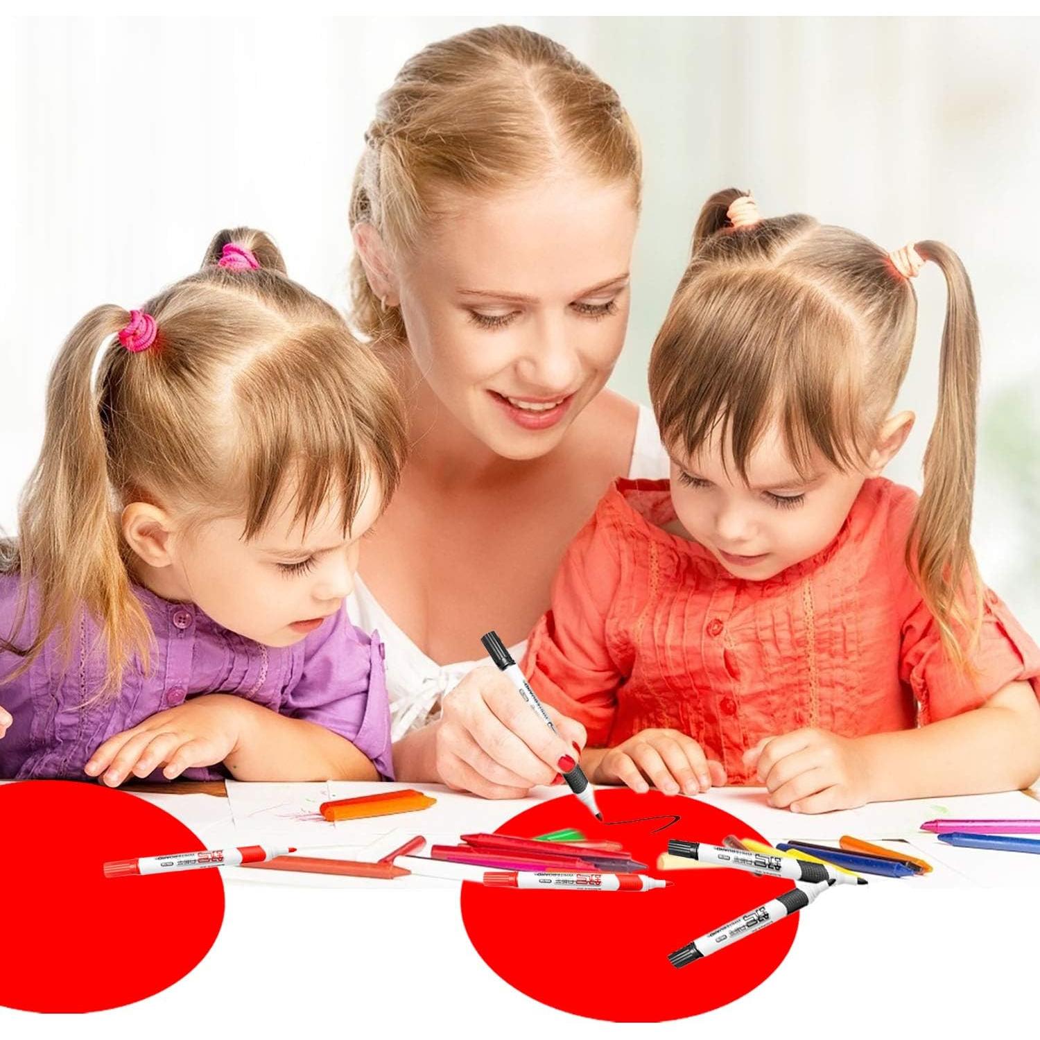 Círculos de Borrado en Seco Yoklili 16 Piezas 28 cm 8 Colores